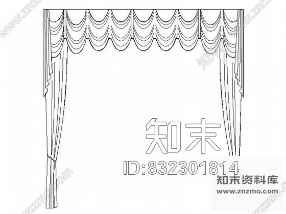 图块/节点不同类型窗帘样式cad图块cad施工图下载【ID:832301814】