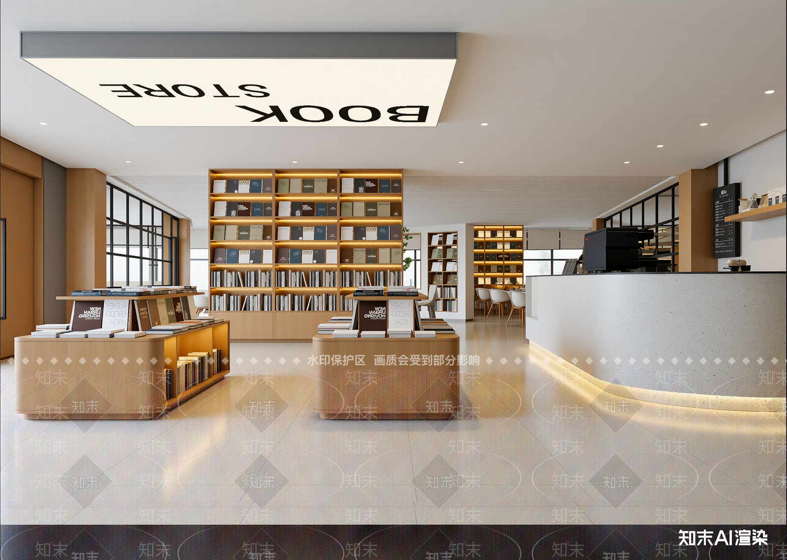 现代书店3D模型下载【ID:1214404397】