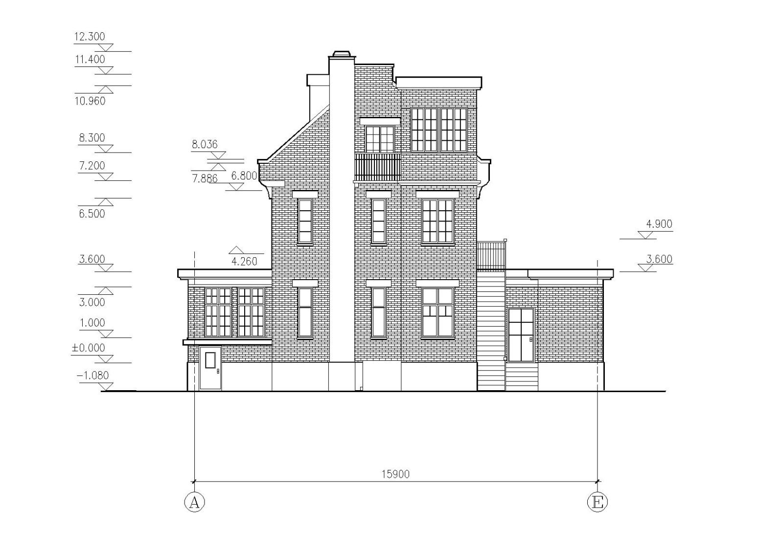 农村三层住宅自建房别墅建筑cad施工图下载【ID:149537115】