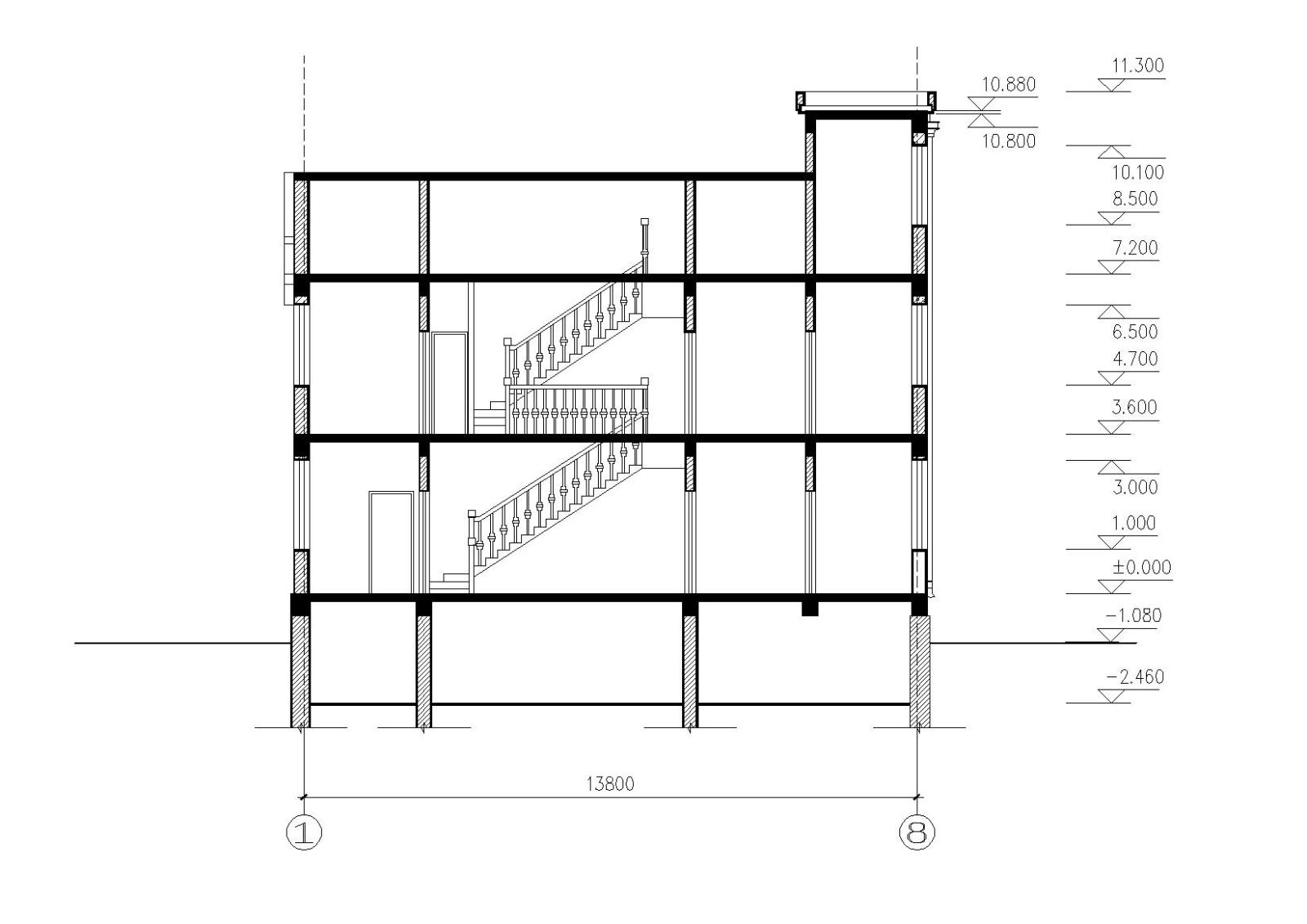 农村三层住宅自建房别墅建筑cad施工图下载【ID:149537115】