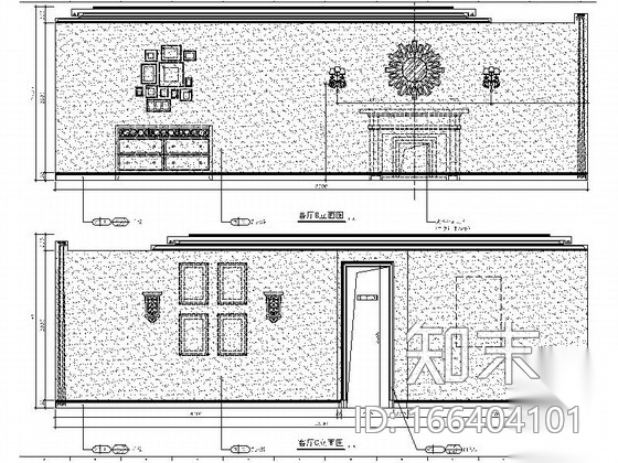 精巧两居室美式风格样板房装修施工图cad施工图下载【ID:166404101】