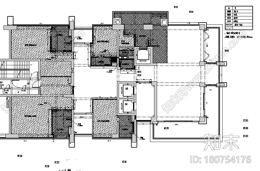 [广东]深圳一方T1-B样板房设计施工图（附效果图+材料表...施工图下载【ID:180754176】