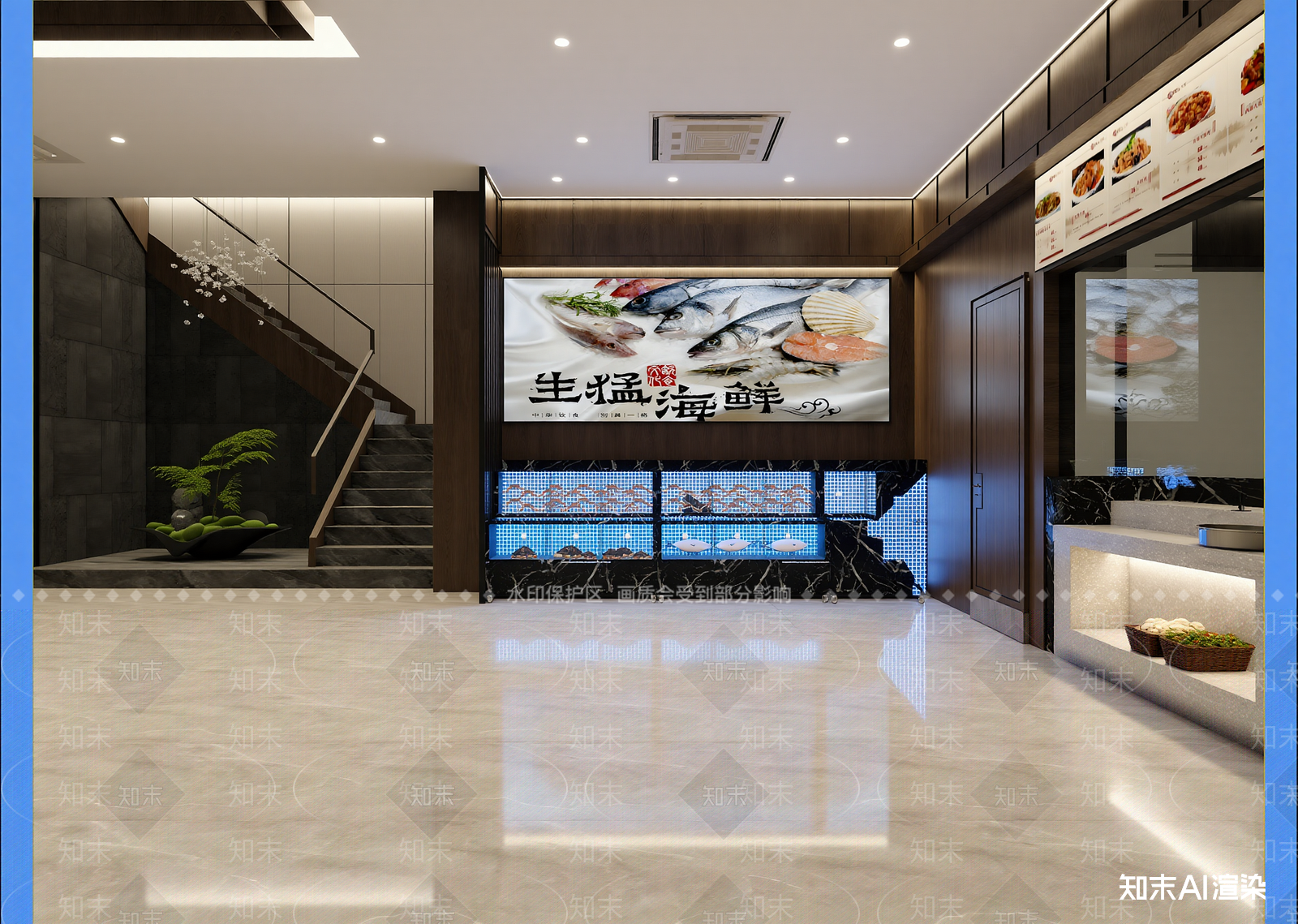 新中式酒店大堂3D模型下载【ID:1214792028】
