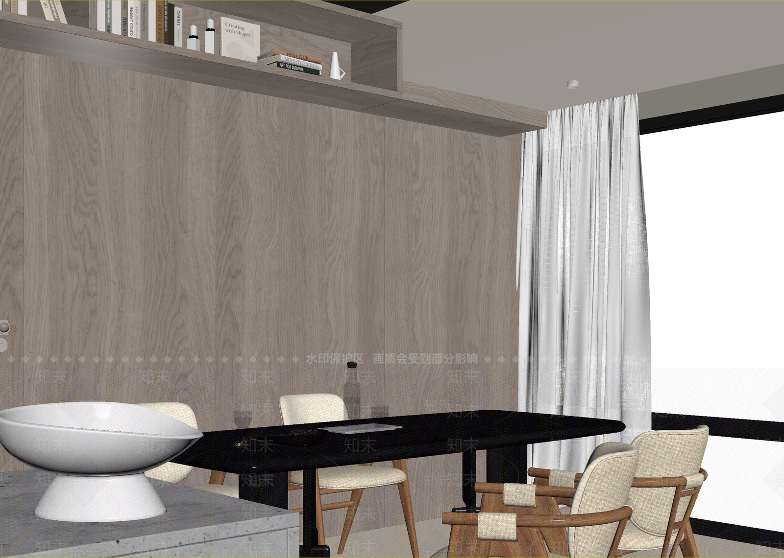 侘寂家居餐厅3D模型下载【ID:1215087610】