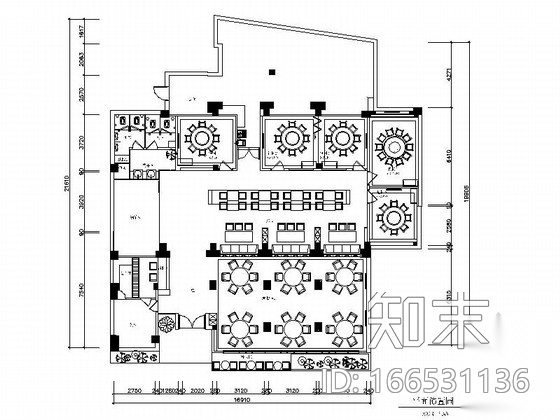 [福州]有风格有态度时尚主题餐厅室内施工图（含效果图）cad施工图下载【ID:166531136】