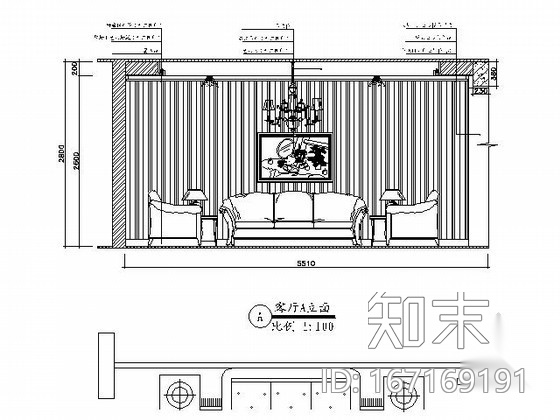 140㎡三室两厅雅致样板房装修图（含效果）cad施工图下载【ID:167169191】