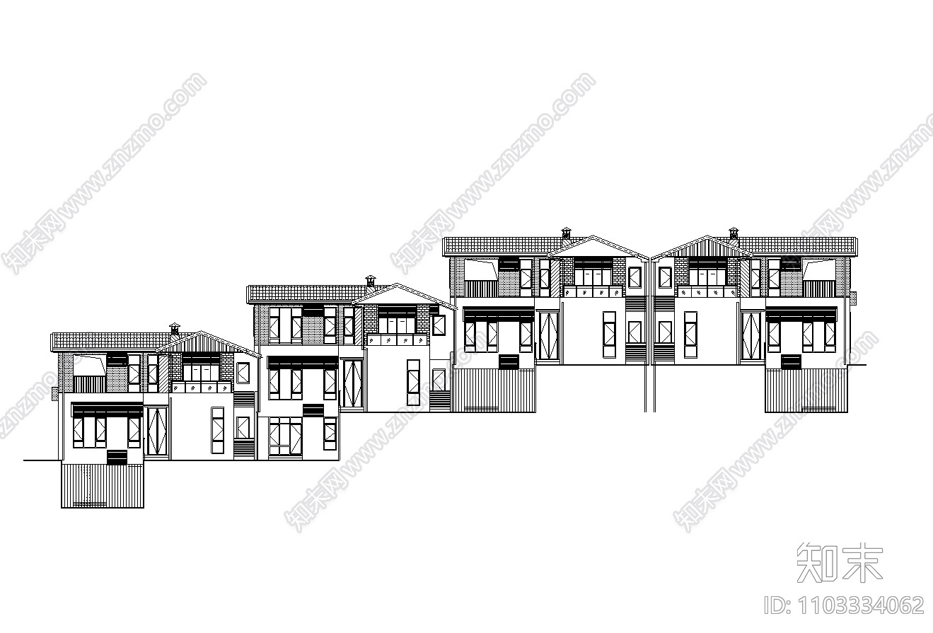 广东高尔夫A区商业住宅规划建筑施工图施工图下载【ID:1103334062】