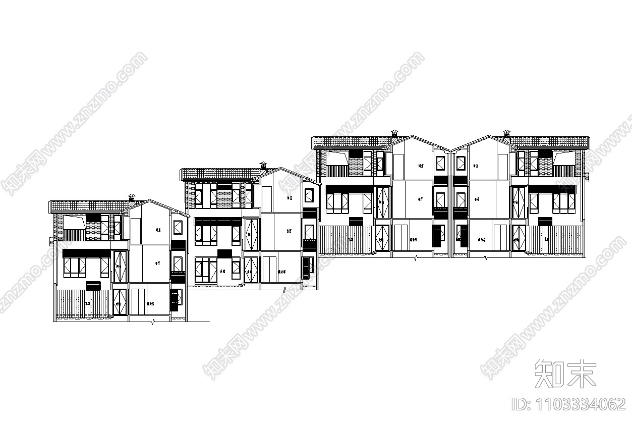 广东高尔夫A区商业住宅规划建筑施工图施工图下载【ID:1103334062】