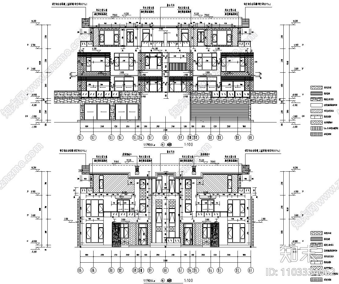 广东高尔夫A区商业住宅规划建筑施工图施工图下载【ID:1103334062】