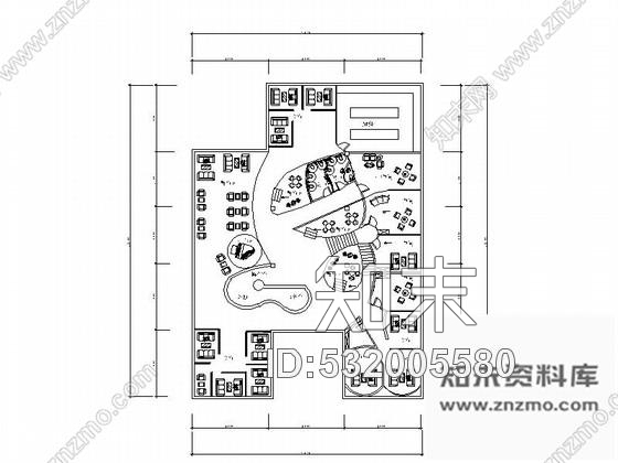 施工图北京时尚个性现代餐厅装修图含效果图cad施工图下载【ID:532005580】
