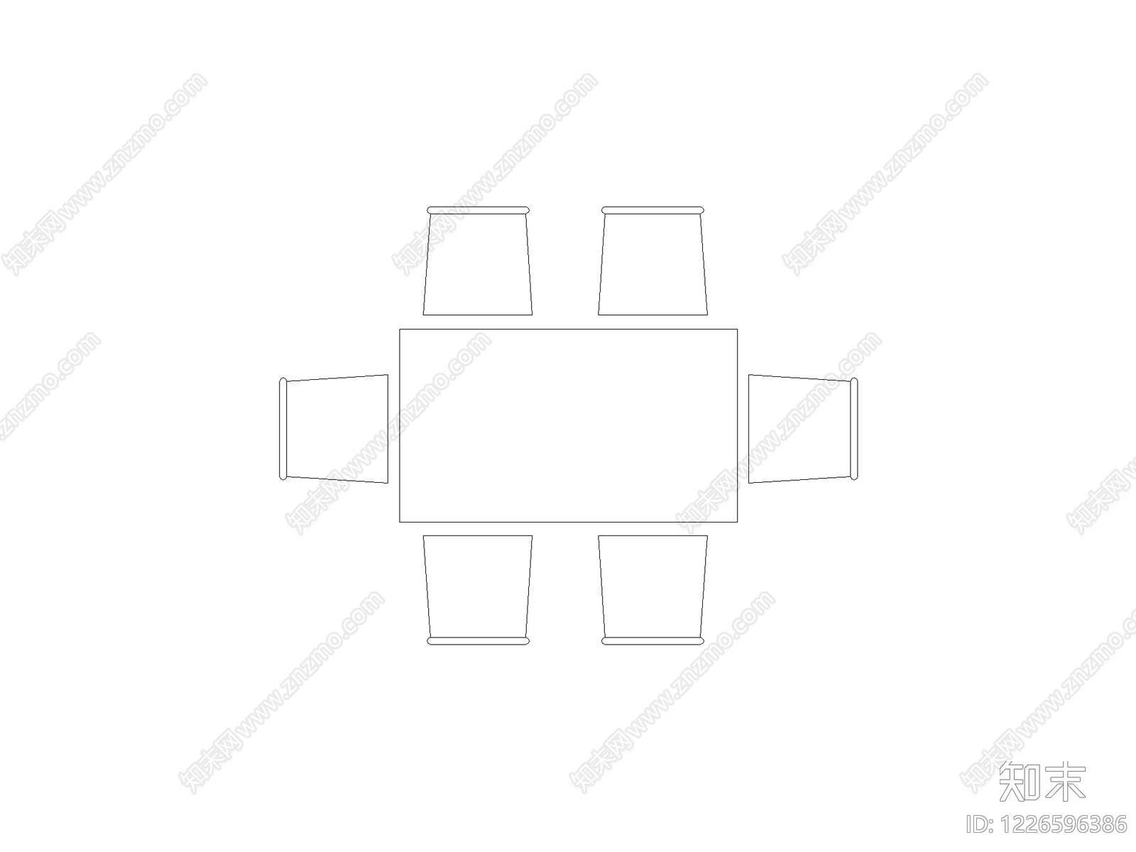 桌椅cad施工图下载【ID:1226596386】