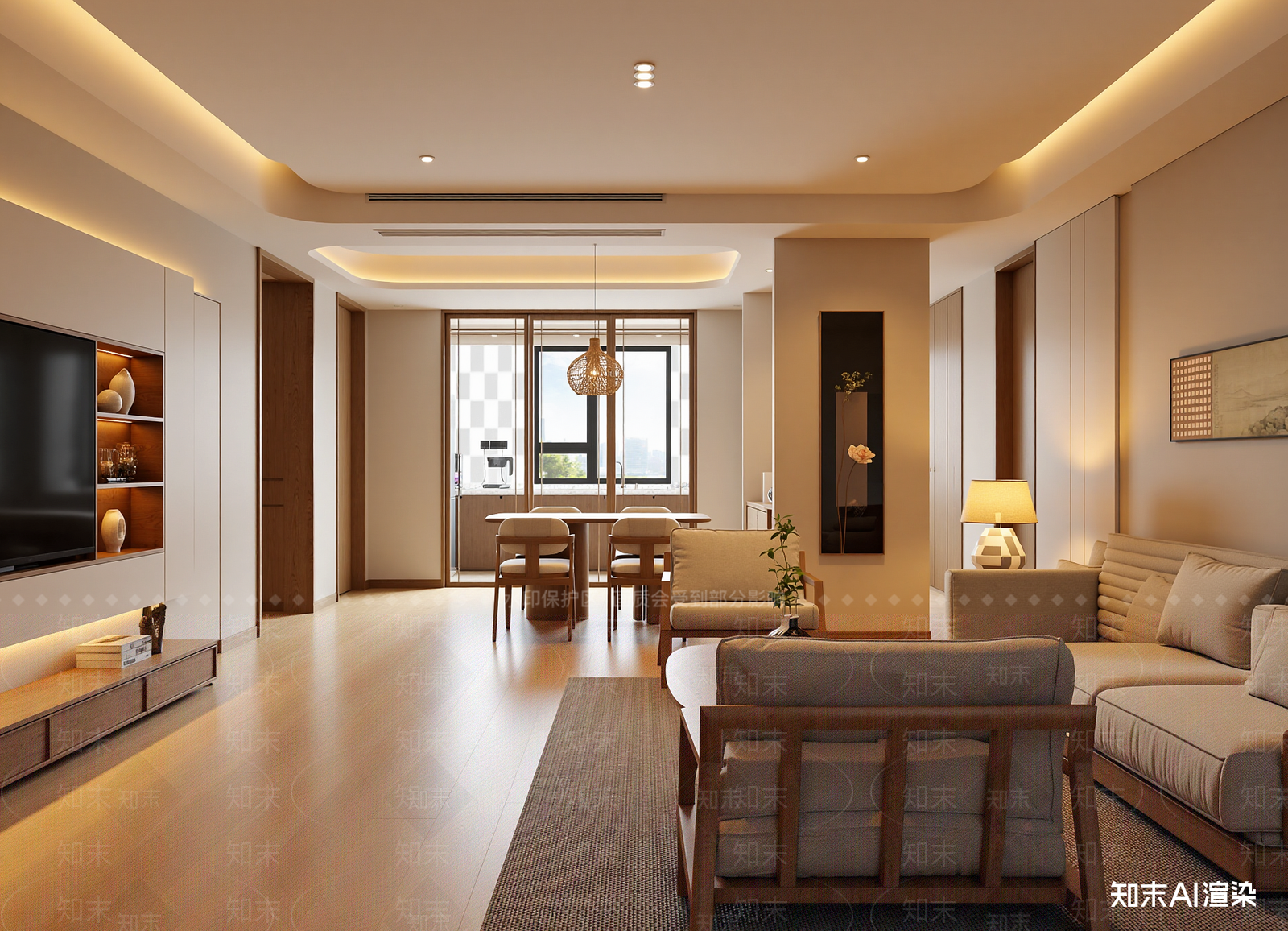 原木客餐厅3D模型下载【ID:1215158316】