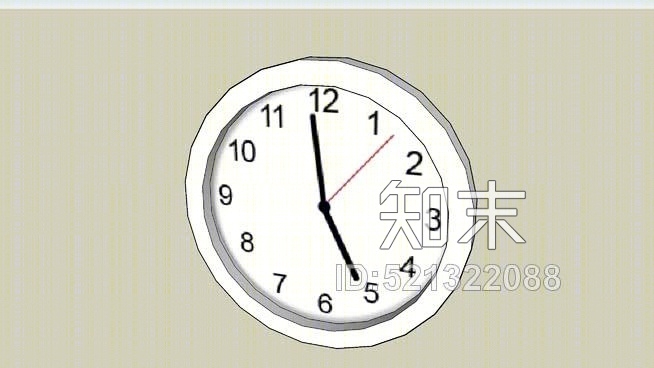 模拟挂钟SU模型下载【ID:521322088】