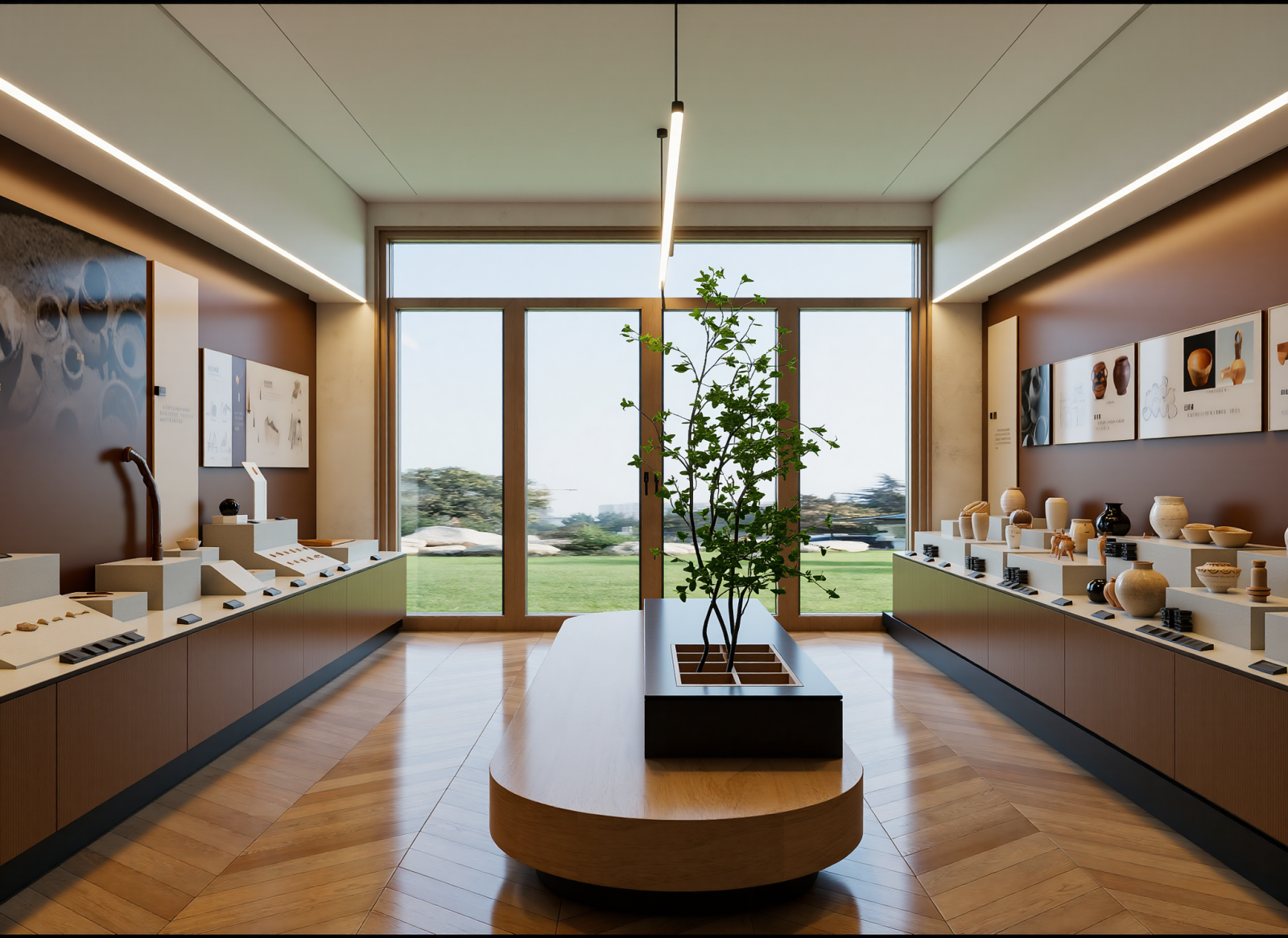 侘寂陶瓷展厅3D模型下载【ID:1214667584】