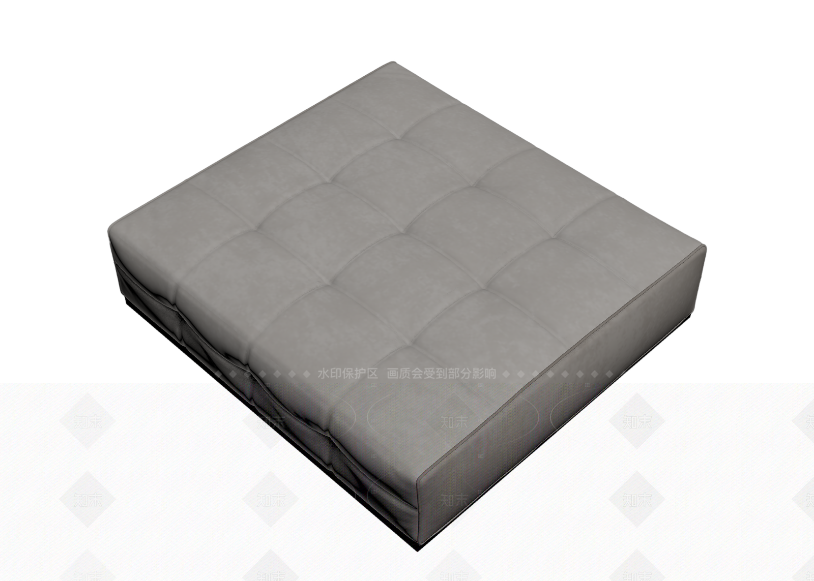 方形软垫凳3D模型下载【ID:1205547036】