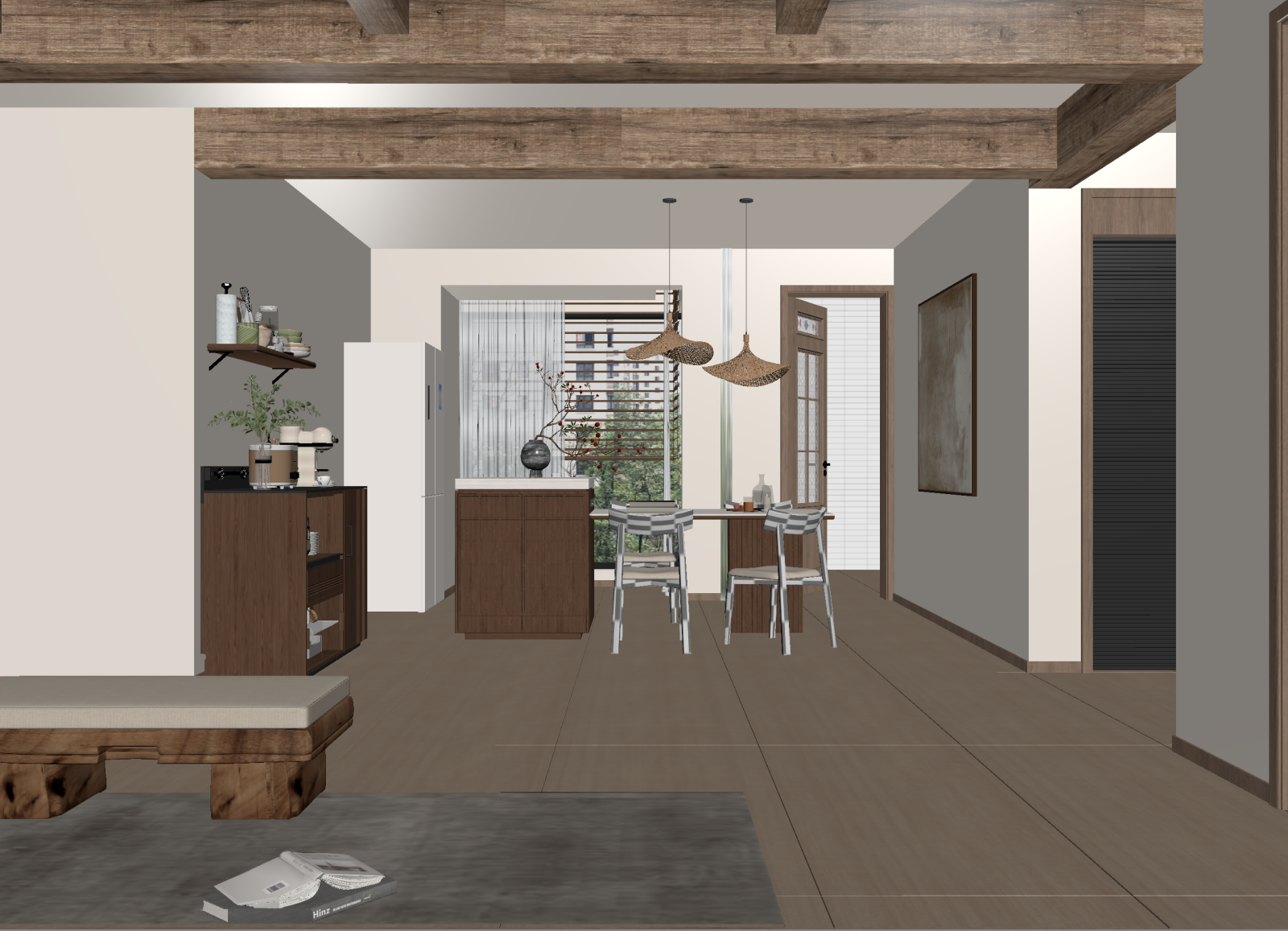 侘寂客餐厅3D模型下载【ID:1215092765】