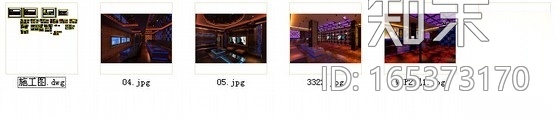 现代时尚奢华风格KTV装修CAD施工图（含效果图）施工图下载【ID:165373170】