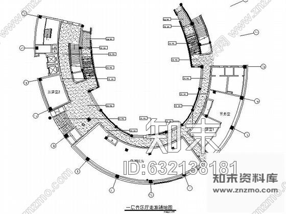 施工图某大剧院音乐厅走廊装修图cad施工图下载【ID:632138181】