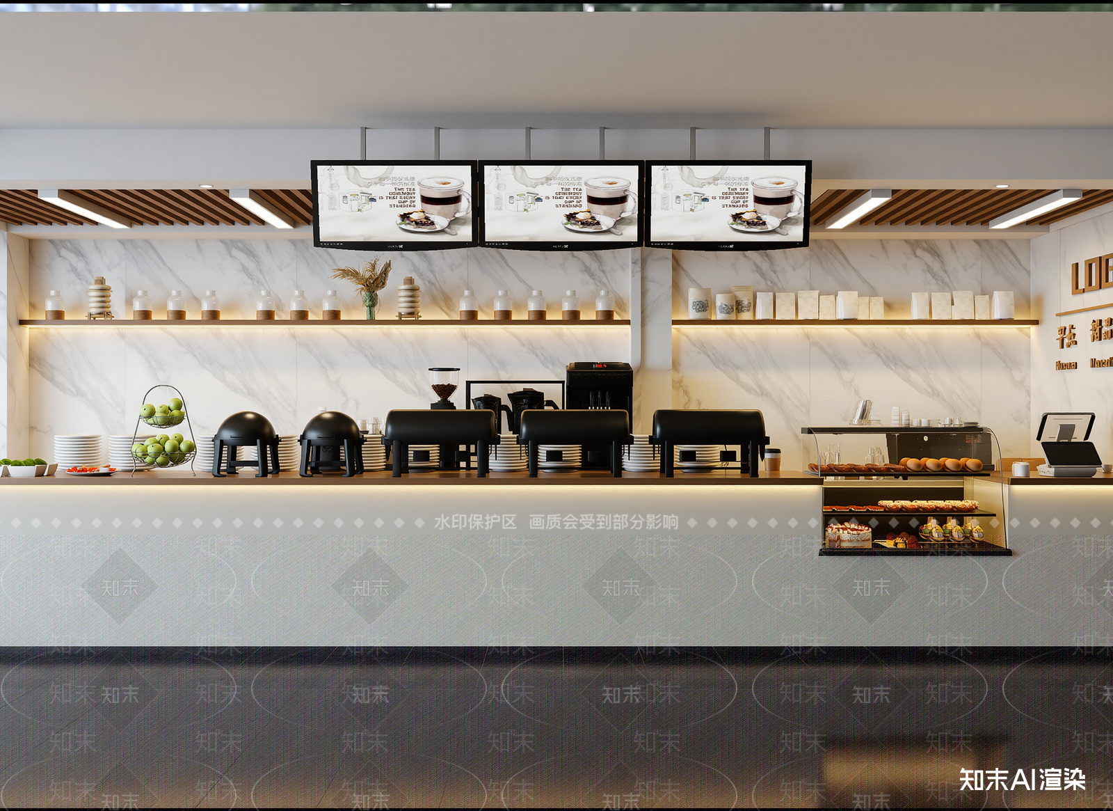 新中式咖啡厅3D模型下载【ID:1214575599】