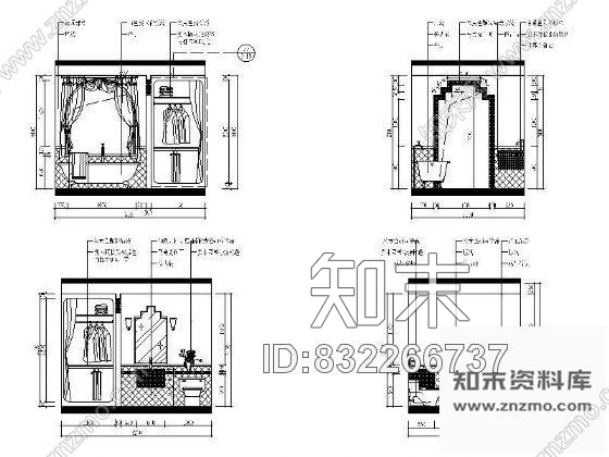 图块/节点地中海风格卫生间立面设计图cad施工图下载【ID:832266737】