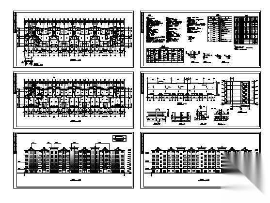 某六层住宅楼建筑方案图cad施工图下载【ID:149844175】