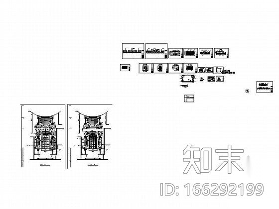 演艺夜总会外场室内改造装修图施工图下载【ID:166292199】