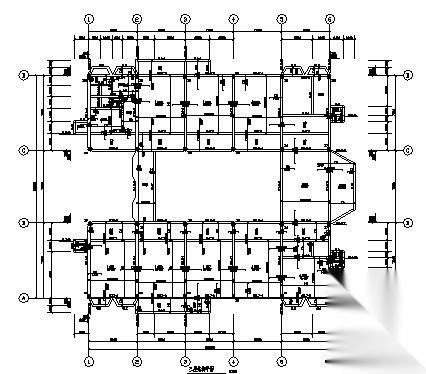 某六层办公楼建筑施工图cad施工图下载【ID:151435160】
