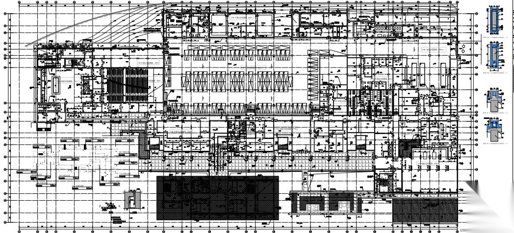 [惠州]华润小径湾大学建筑施工图_含水暖电cad施工图下载【ID:166208139】