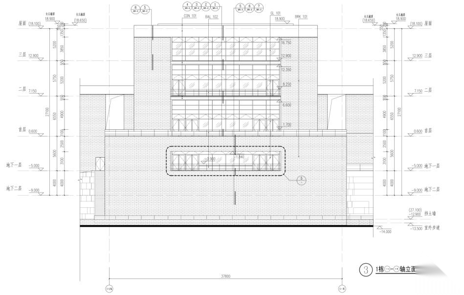 [惠州]华润小径湾大学建筑施工图_含水暖电cad施工图下载【ID:166208139】