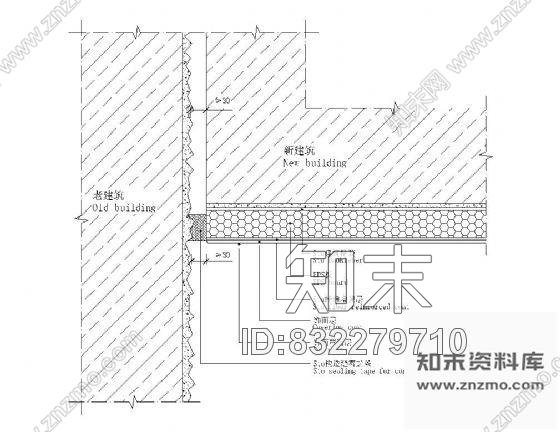 图块/节点外保温墙新老建筑连接处处理施工图下载【ID:832279710】