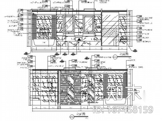 [深圳]精装酒店客房BI型套房室内施工图cad施工图下载【ID:167458159】