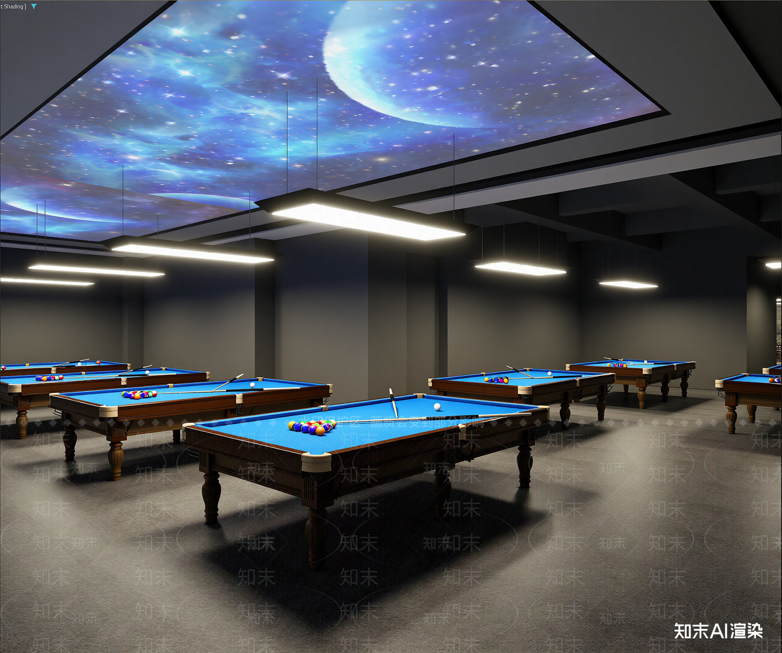 现代台球室3D模型下载【ID:1213924218】