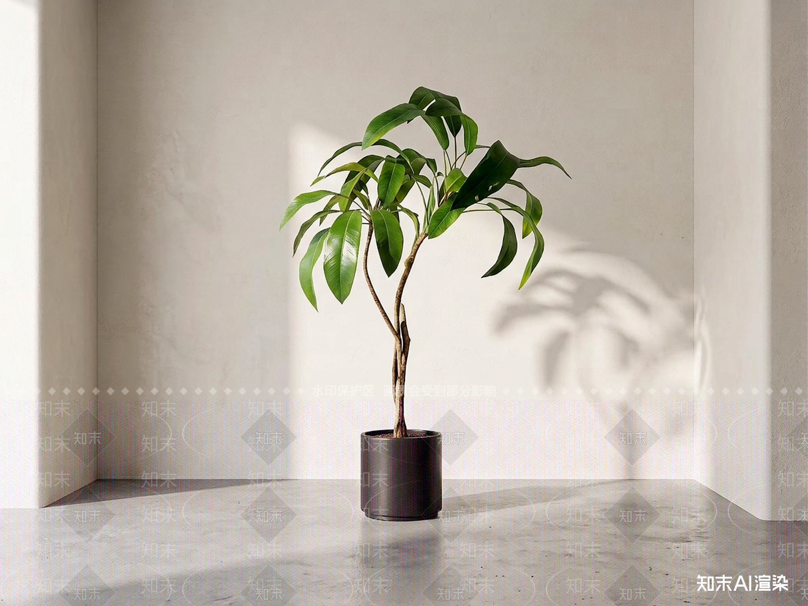 艺术绿植盆栽3D模型下载【ID:1227289055】