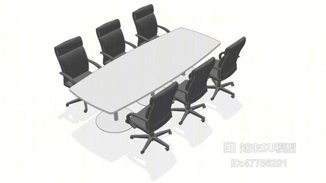 休闲桌椅组合SU模型下载【ID:47756201】