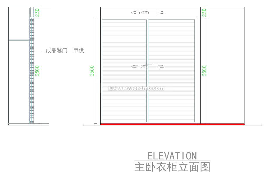 衣柜cad施工图下载【ID:175266198】