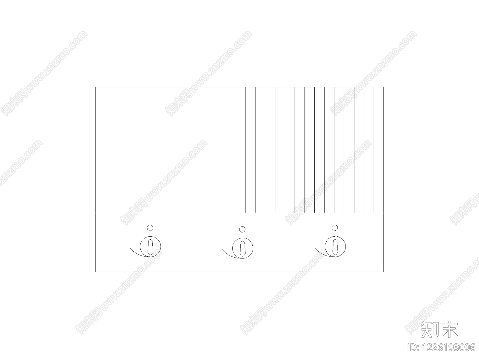 柜子cad施工图下载【ID:1226193006】