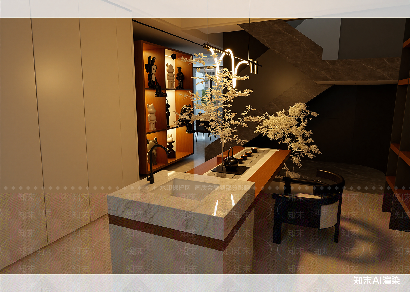 现代茶馆3D模型下载【ID:1214371193】