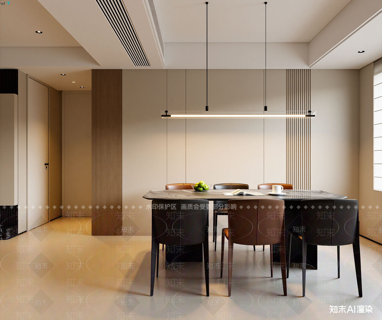 现代家居餐厅3D模型下载【ID:1214934441】