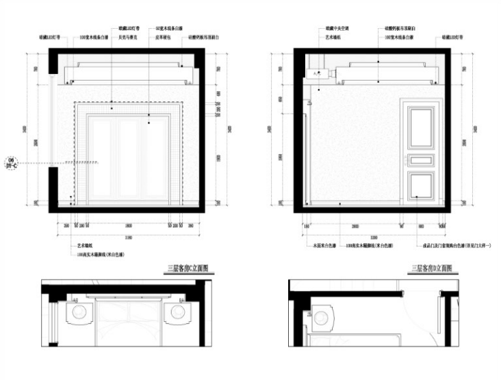 星海湾家装设计完整施工图及高清效果图cad施工图下载【ID:161689125】