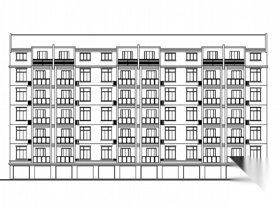 某七层单元式多层住宅建筑施工图施工图下载【ID:167627111】