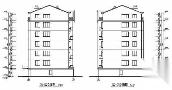 某七层单元式多层住宅建筑施工图施工图下载【ID:167627111】