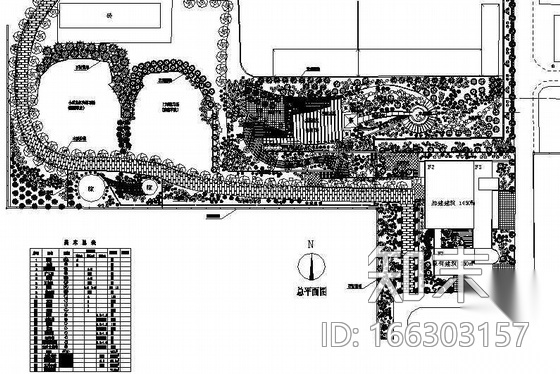 [山东青岛]某油库文化中心环境绿化设计平面图施工图下载【ID:166303157】
