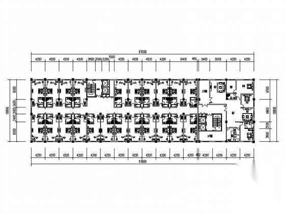 贴瓦屋面高层单公寓建筑施工图cad施工图下载【ID:165602170】