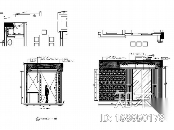 [杭州]某现代风格跃层样板房装修施工图（含实景）施工图下载【ID:168050178】