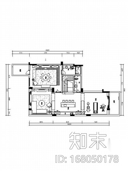 [杭州]某现代风格跃层样板房装修施工图（含实景）施工图下载【ID:168050178】