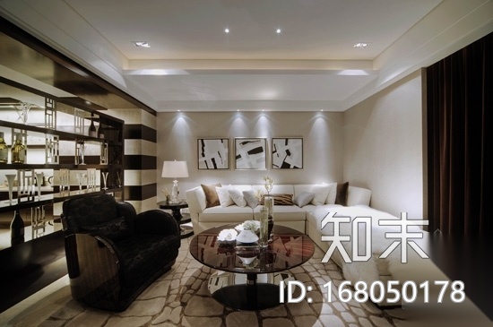 [杭州]某现代风格跃层样板房装修施工图（含实景）施工图下载【ID:168050178】