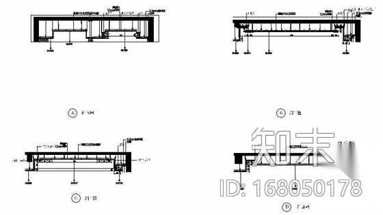 [杭州]某现代风格跃层样板房装修施工图（含实景）施工图下载【ID:168050178】