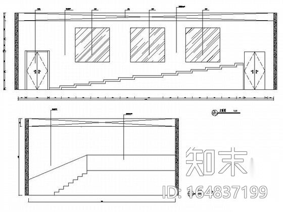 [广州]环境幽雅一级学校现代风格教学楼CAD装修施工图cad施工图下载【ID:164837199】