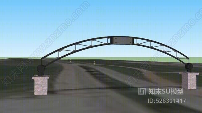 菲利普斯到瀑布拱门SU模型下载【ID:526301417】