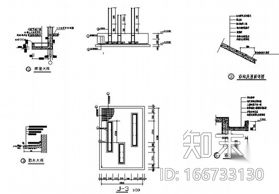 城东苑大门建筑施工图cad施工图下载【ID:166733130】